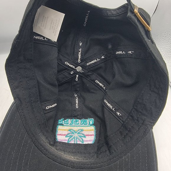 O’Neill Forum Dad Hat Black Outdoors Casual Palm Tree Casual Walking Comort - Picture 7 of 9